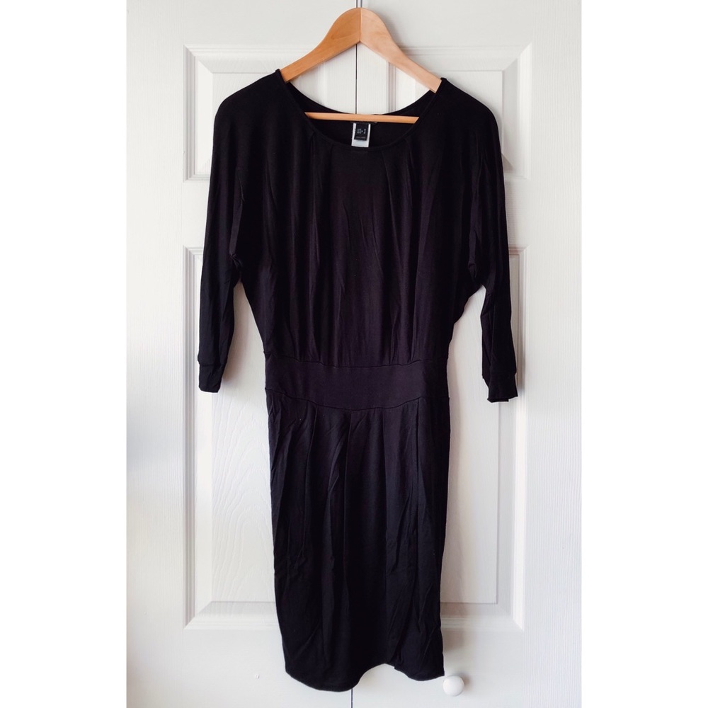 MNG Mango casual sportswear black jersey dress S